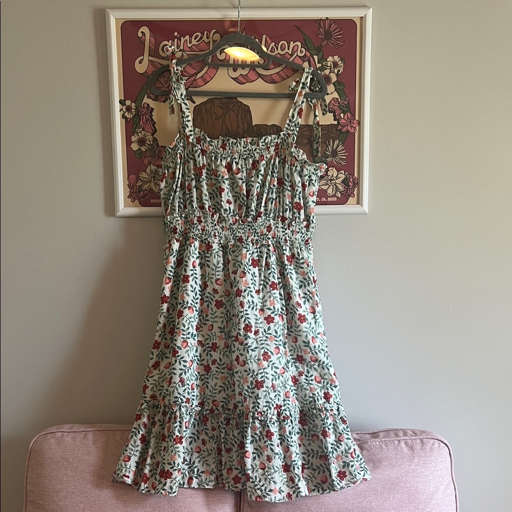 Draper James Strawberry Print Midi Dress